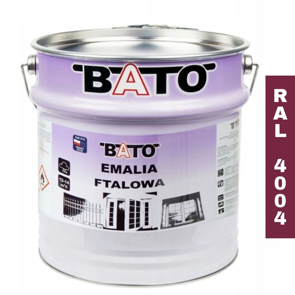 Ftalový smalt na dřevo Bato Barva na dřevo Ral 4004 Fialová 10L