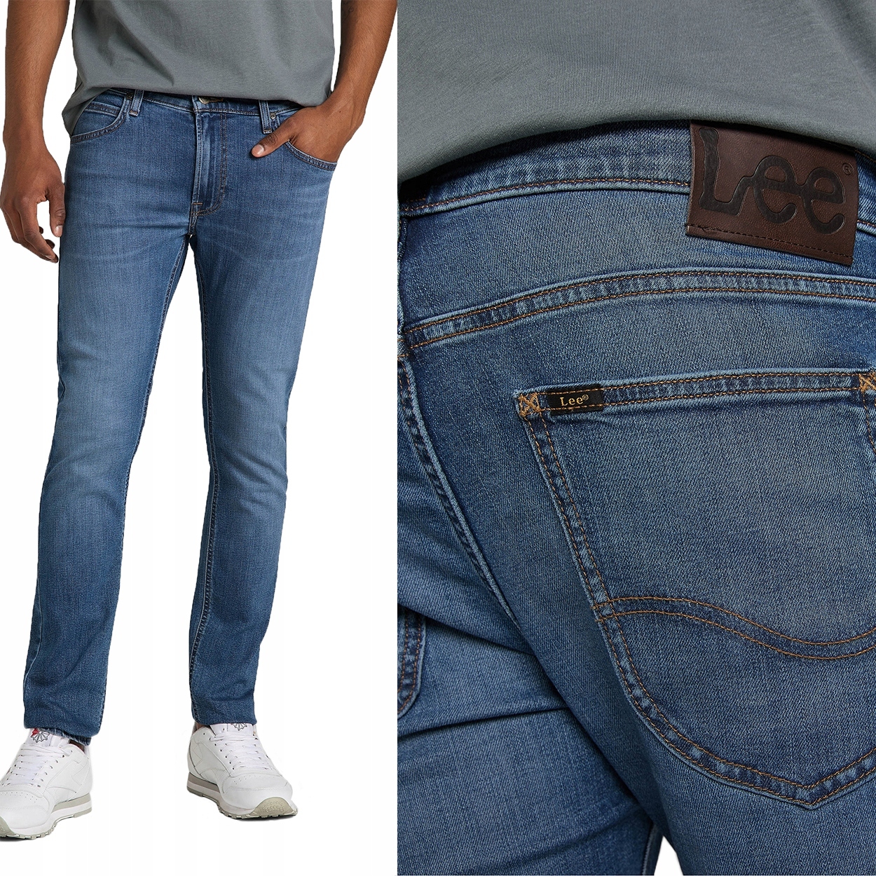 Lee Luke slim Mid Worn Džins silně zúžené džínové kalhoty W27 L32