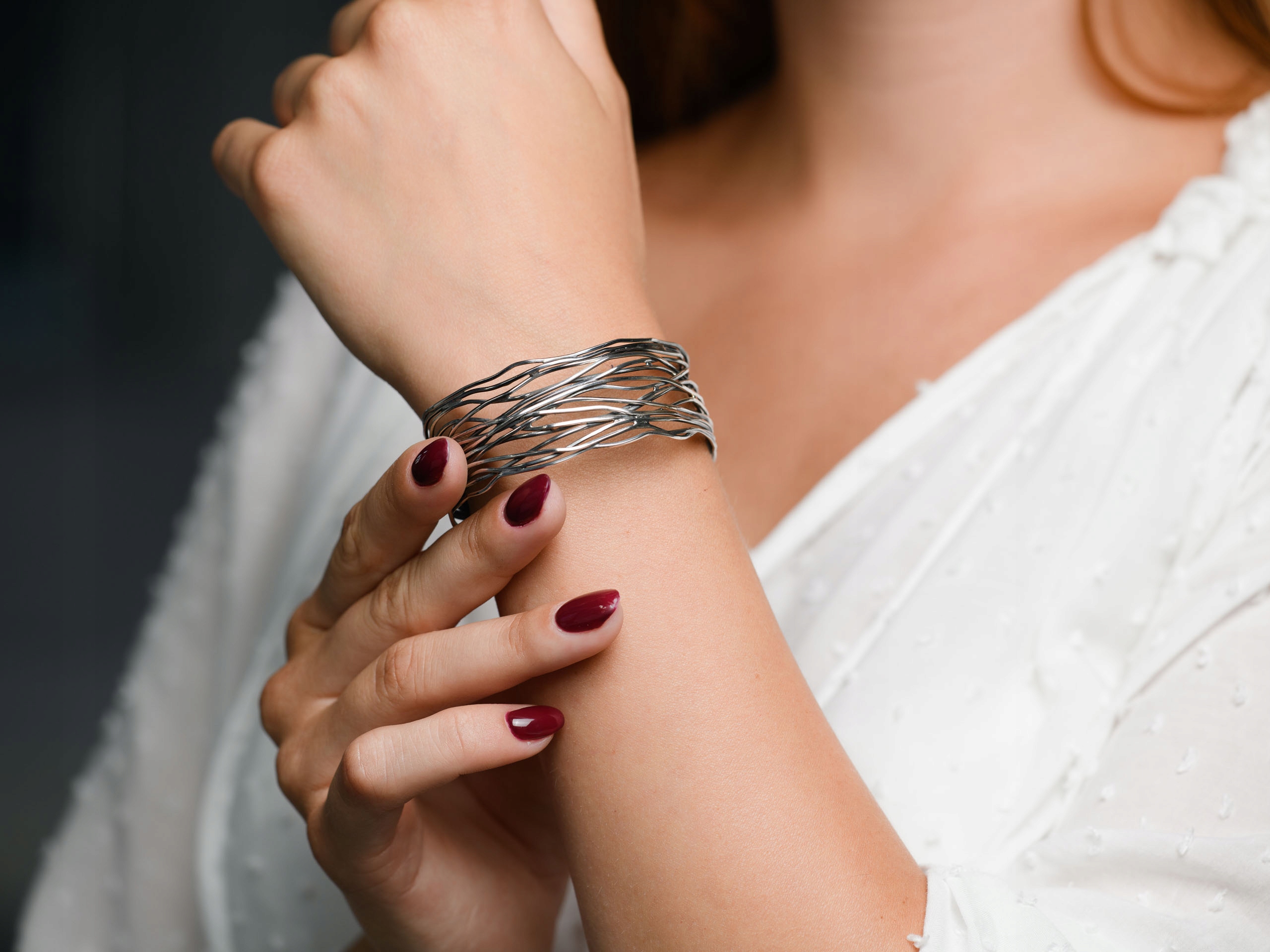 Bransoletka srebrna pajęcza sieć Kod producenta b92a/2,5 cm