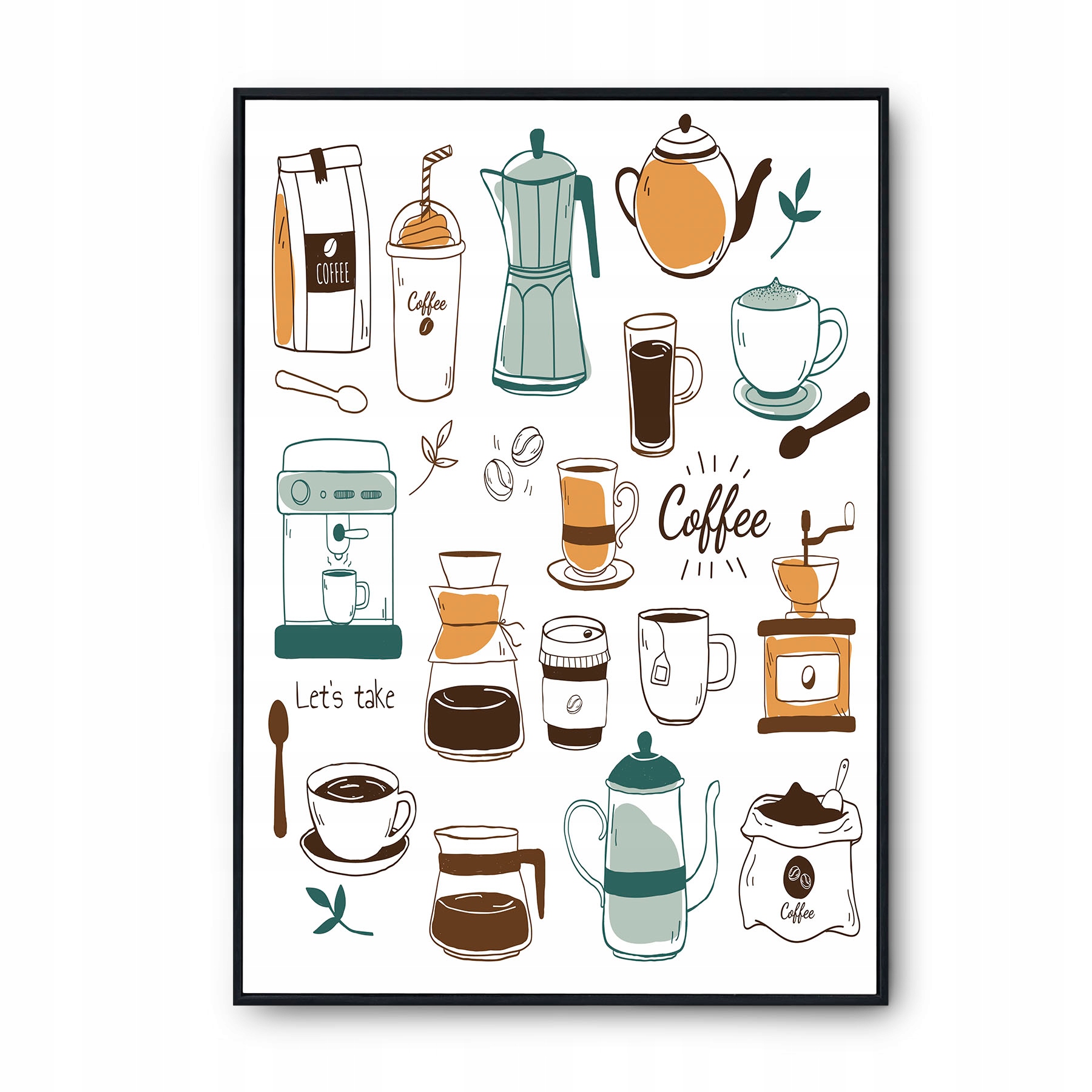 

Coffee Kawa Obraz Plakat Kuchnia Bar Salon 30x40