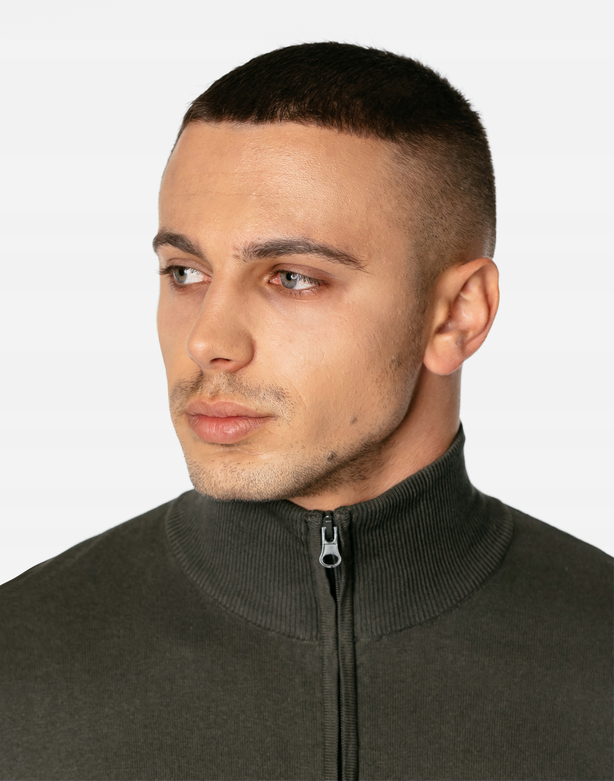 Elegancki Cienki Sweter Męski Rozsuwany na Zamek Półgolf Golf S3S C119 XXL Rozmiar XXL