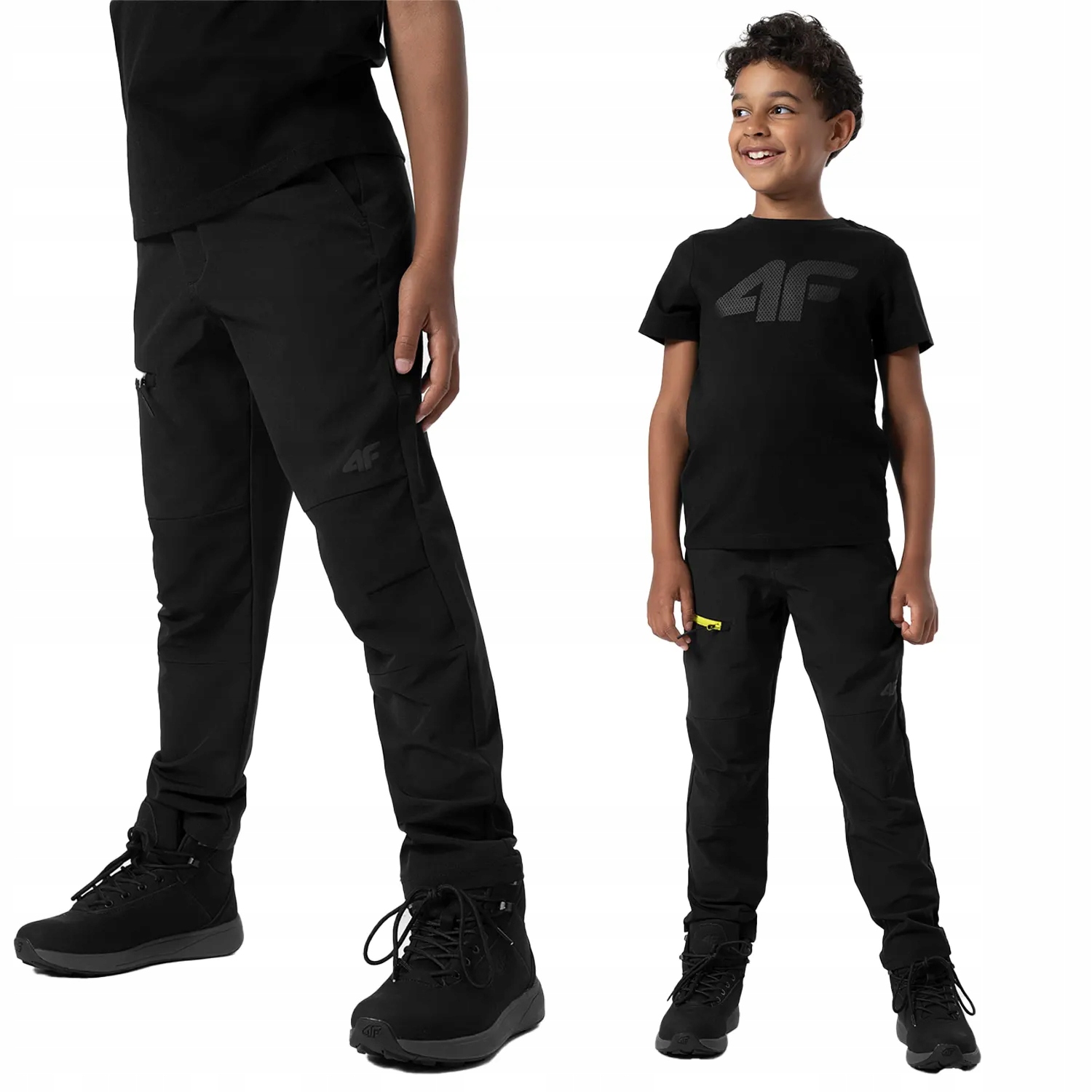 SPODNIE DZIECIĘCE 4F TREKKINGOWE TERMOAKTYWNE SS23M098 Właściwości oddychające szybkoschnące