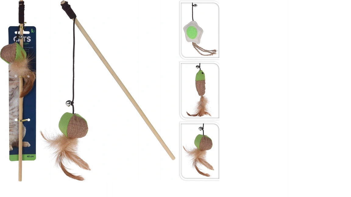 

Zabawka Dla Kota wędka Pióra Dzwoneczek 40 cm