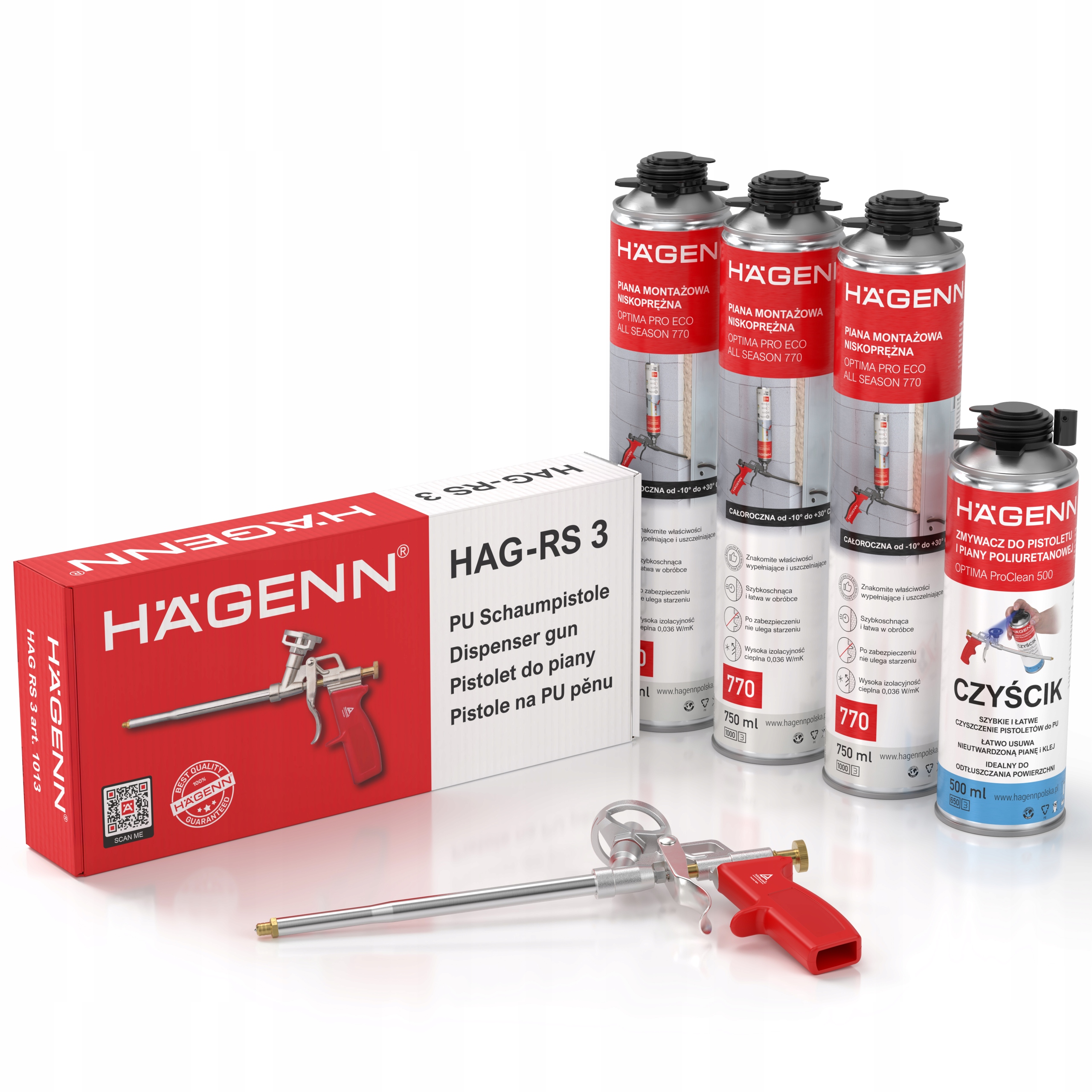 Sada Pěna Montážní Pistole Zimní Nízkotlaká Pro Eco 750