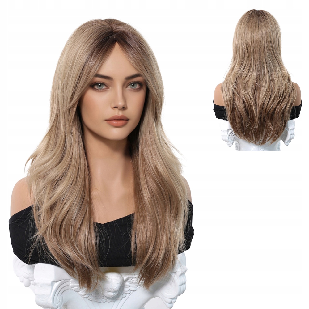 Dámská paruka Paruky Dámské Smíšené Blond Dlouhé Vlasy Hřívou 22 palců