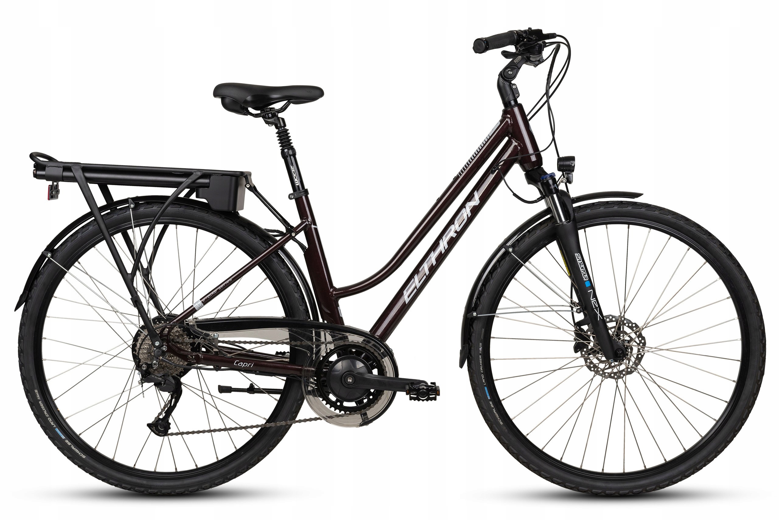 Rower elektryczny 28 Elthron Capri 2 D Alivio Ht bordo ciemny 20 (L)
