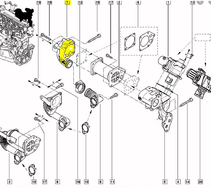 Renault Oe 147350718R chladič, systém chlazení motoru