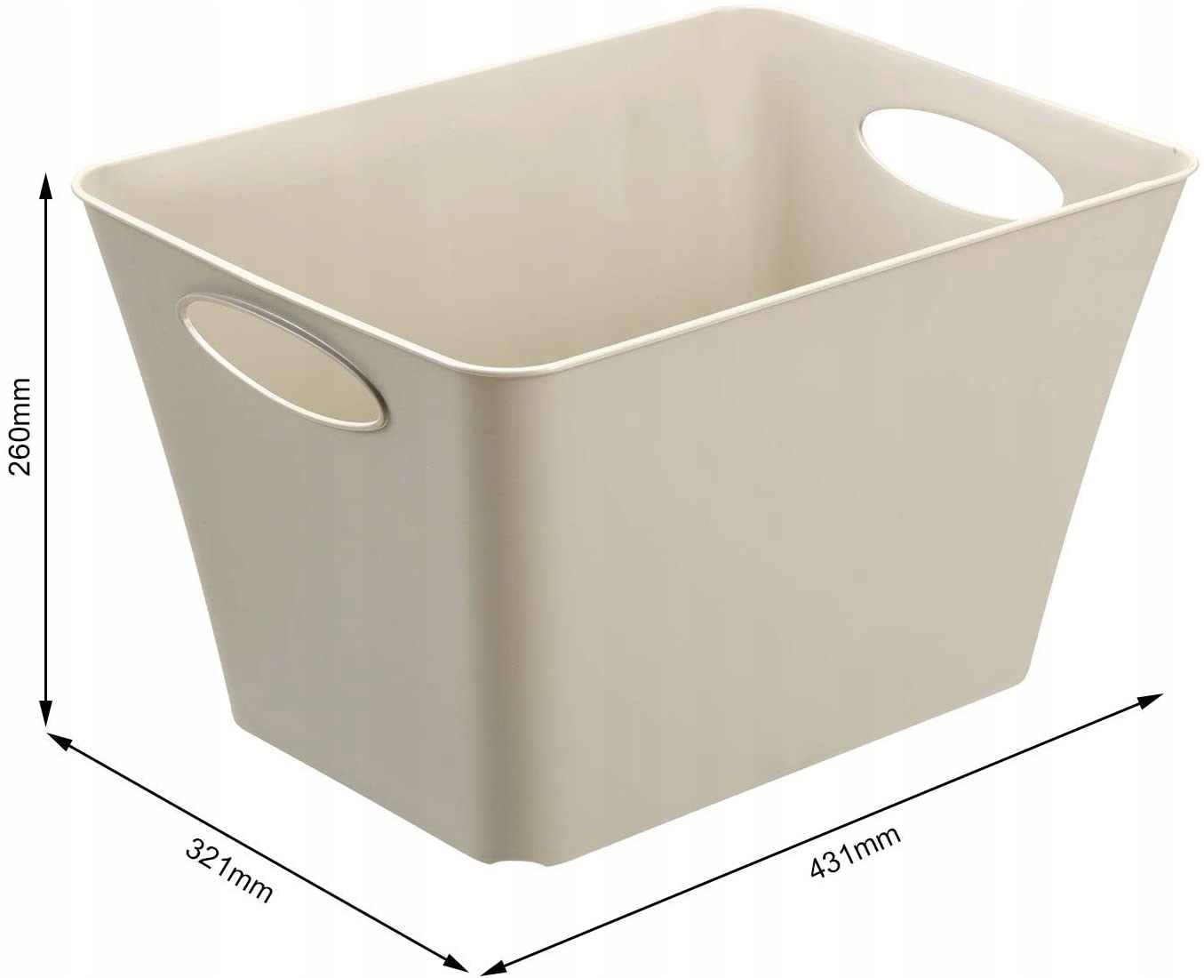 Kosz do przechowywania Rotho LIVING 24l cappuccino Marka Rotho