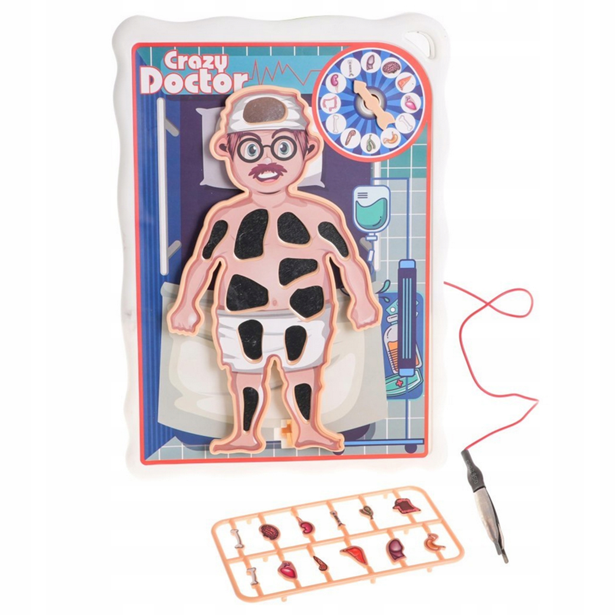 SZALONY LEKARZ DOKTOR OPERACJA GRA RODZINNA LOGICZNA ZRĘCZNOŚCIOWA WOOPIE Wiek gracza 3-4 lata 5-7 lat 8-11 lat 12-14 lat 15-18 lat 18+