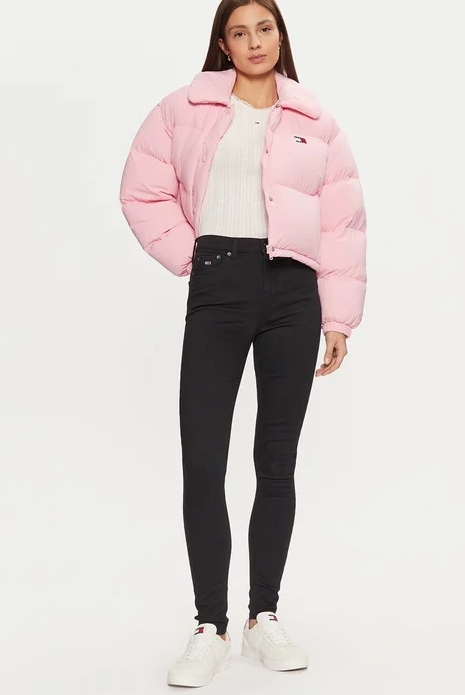 Tommy Jeans Černé Úzké Nohavice S Vysokým Pasem A Logem 32/30 6EA
