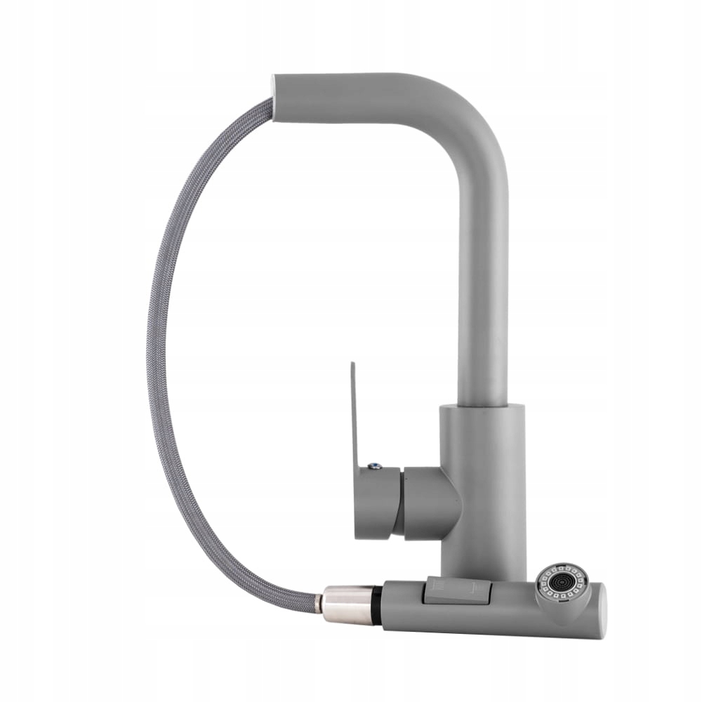 Kuchynská batéria Side 2 s výsuvným výtokom, šedá, Gamma