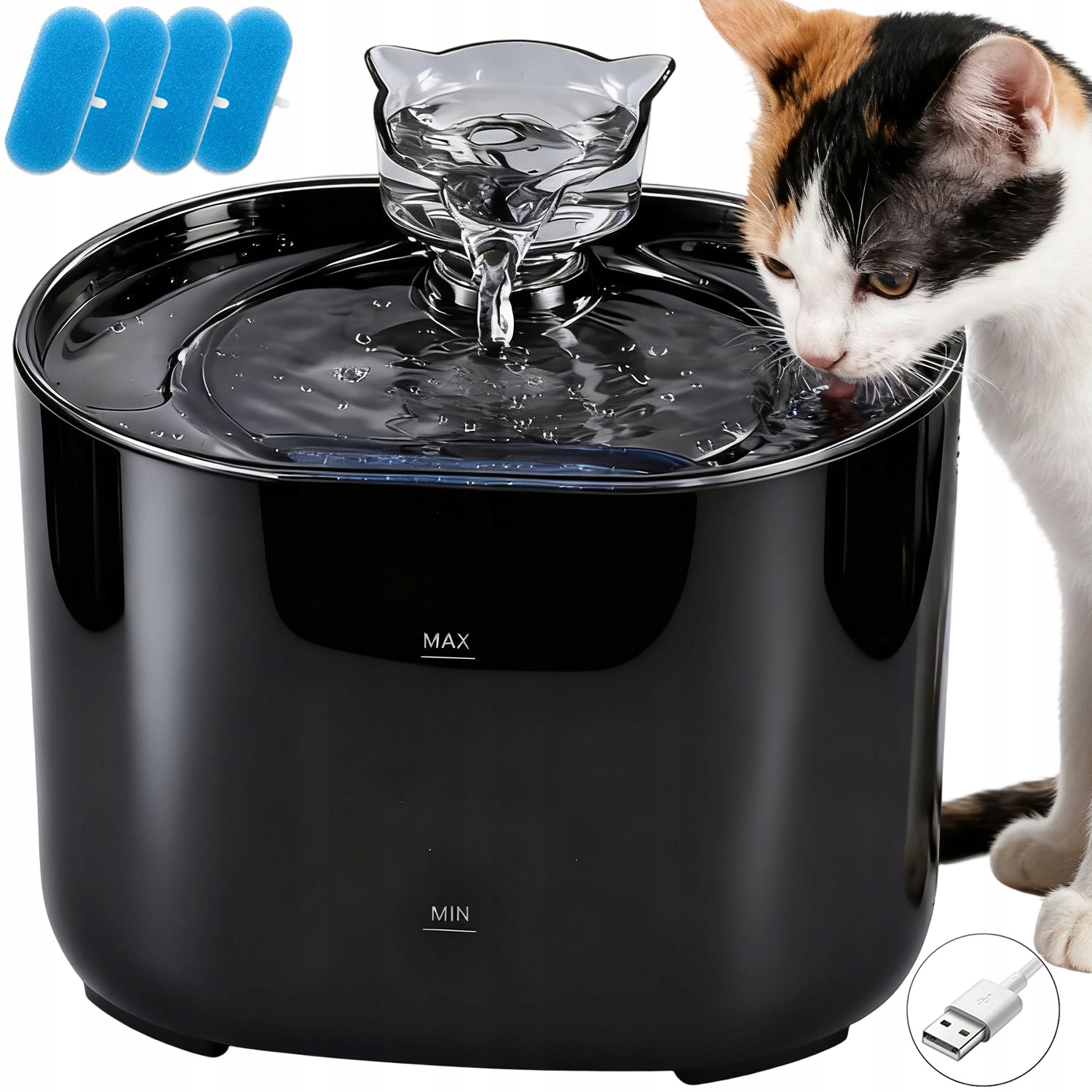 Levně Automatické Bezdrátové Krmítko Pro Kočky Psa Fontána 2,2 L Filtr