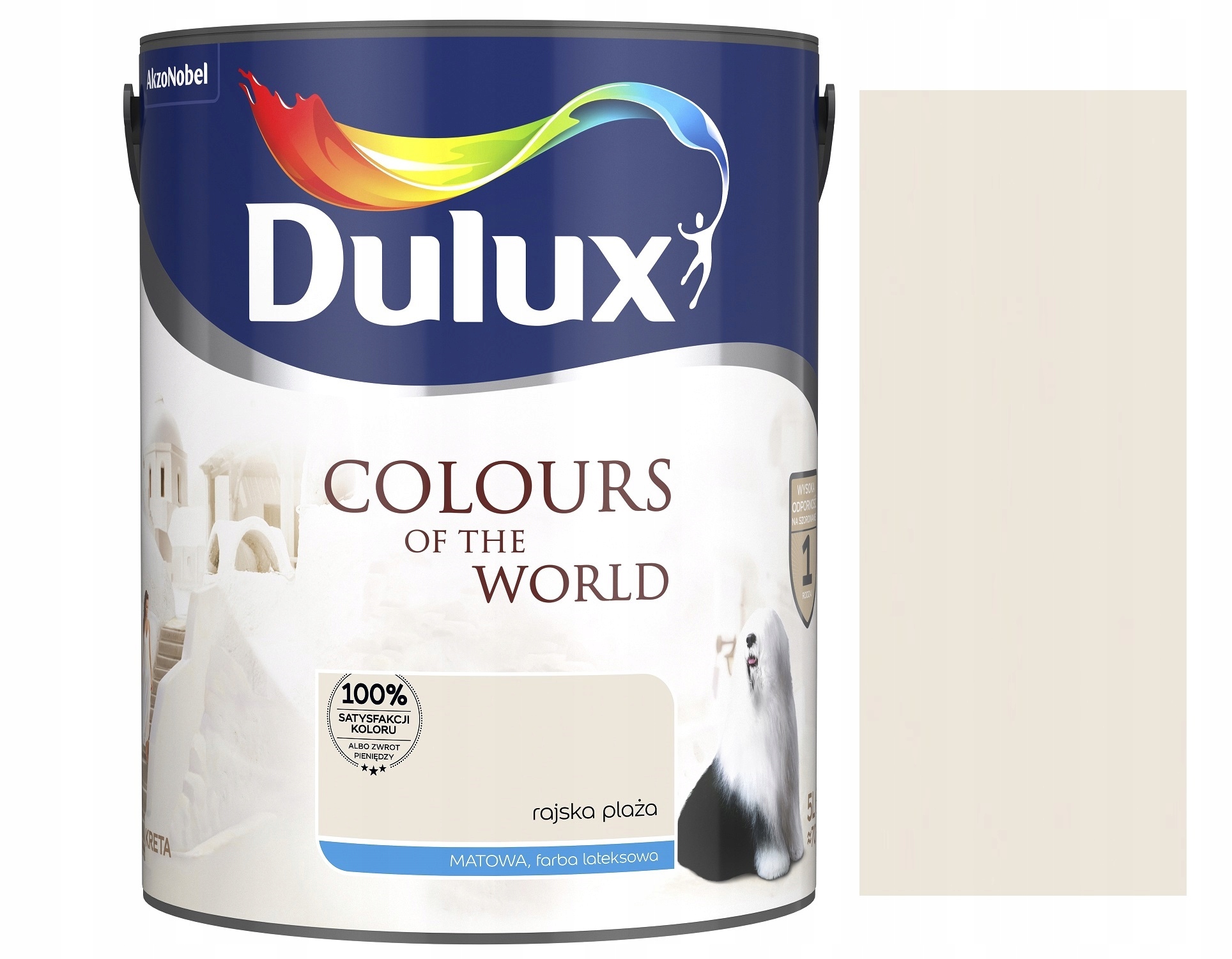 DULUX KOLORY FARBA LATEKSOWA DO ŚCIAN ŚWIATA RAJSKA PLAŻA 5L