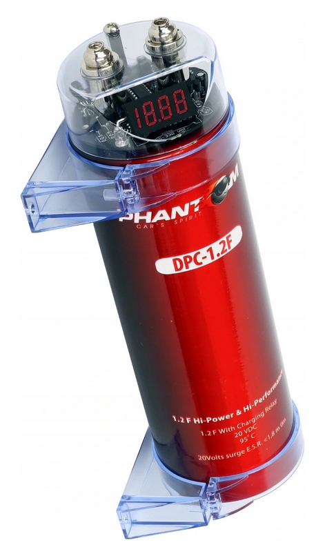 Phantom DPC-1.2F - KONDENSATOR Car Audio 1,2F do 700W RMS WYŚWIETLACZ LCD Kod producenta DPC-1.2F
