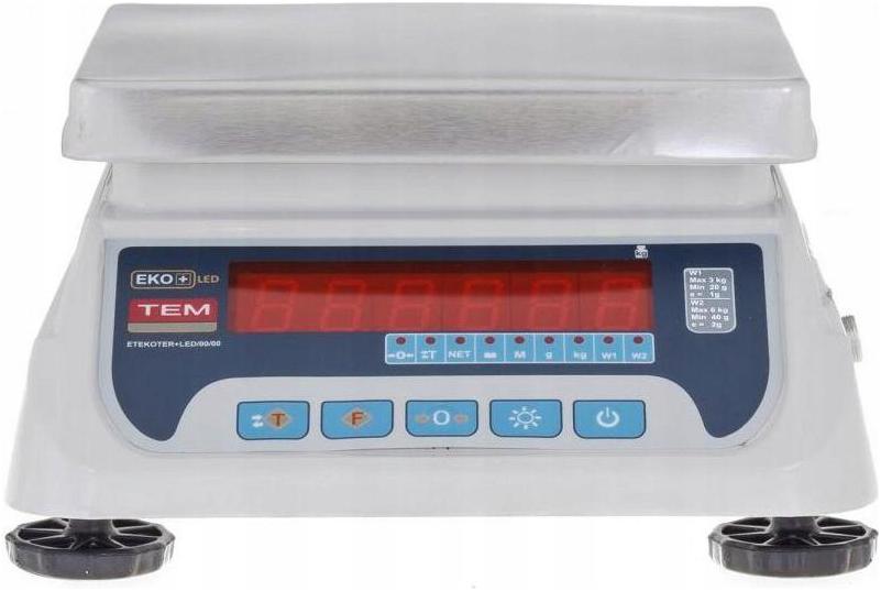 Obchodní váha 15 kg/5 g, legalizace Tem TEKO+LED15T-PLS-B1 10200005