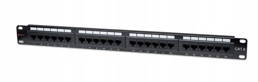 Techly Patch Panel Utp Cat6 24 porty RJ45, 1U