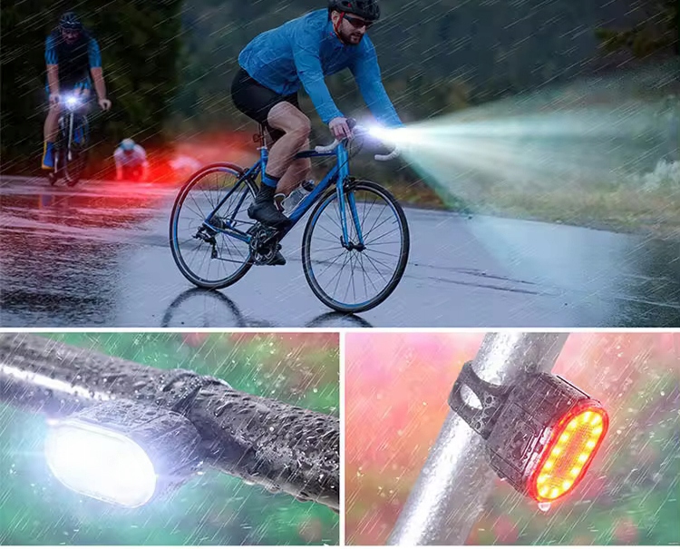 LAMPKA ROWEROWA LED ŚWIATŁO ZESTAW PRZÓD TYŁ NA KIEROWNICĘ AKUMULATOR ROWER Marka Unitec