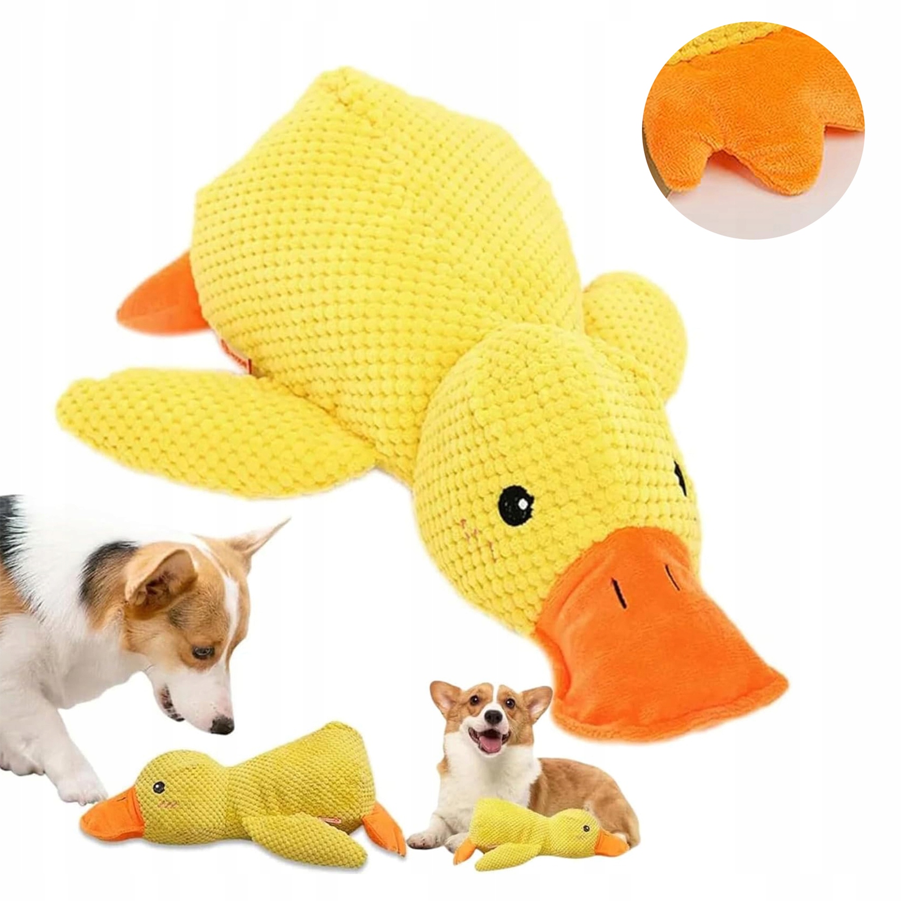 Levně Odolná Plyšová Hračka Pro Psy Kačer Proti Stresu A Na Čištění Zubů