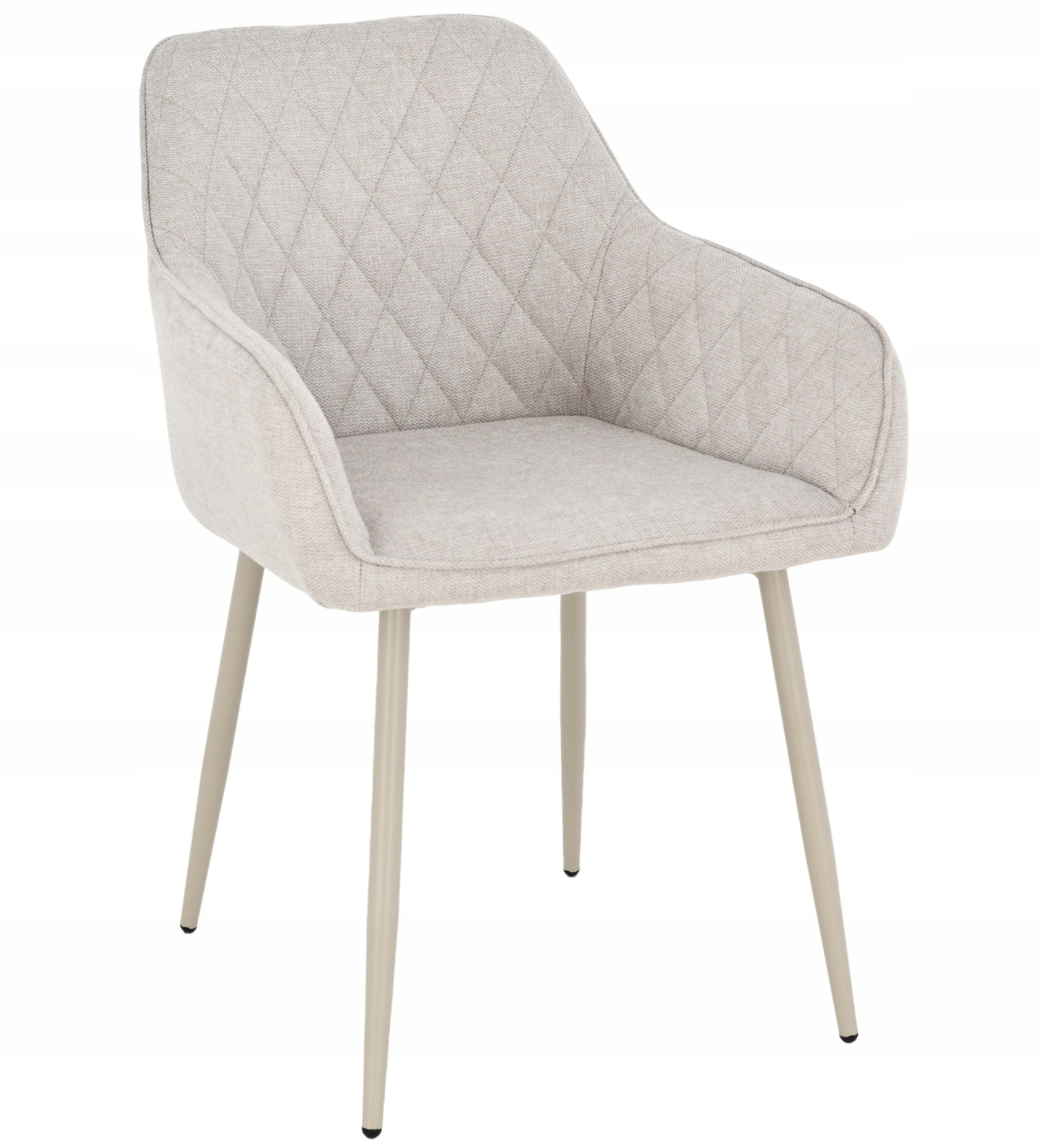 Krzesło tapicerowane beżowe do salonu, jadalni i kuchni nowoczesne Rello