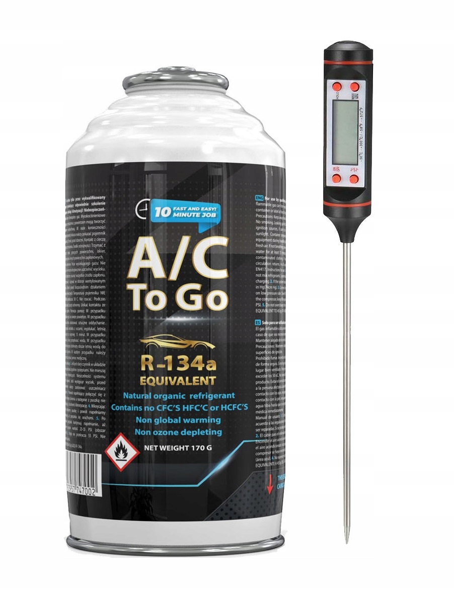 Faktor plnění klimy aut na R134a teploměr