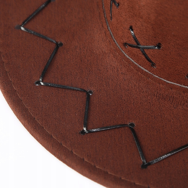 KAPELUSZ KOWBOJSKI COUNTRY WESTERN DLA DOROSŁYCH JAKOŚĆ CIEMNY BRĄZ Rodzaj klasyczny