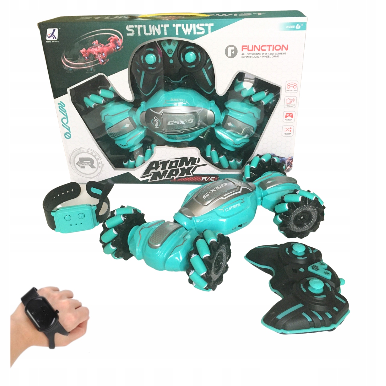 Auto Rc 4X4 Twister Ovládané Rukou 360