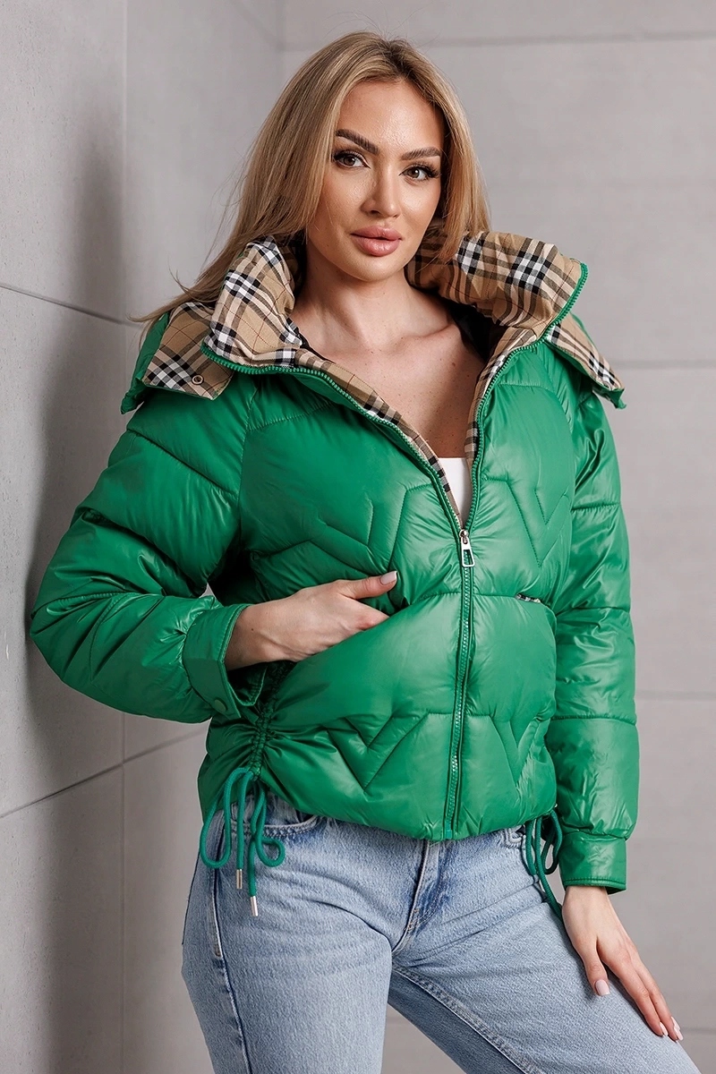 Dámská Přechodová Bunda 842 Zelená XL (42)