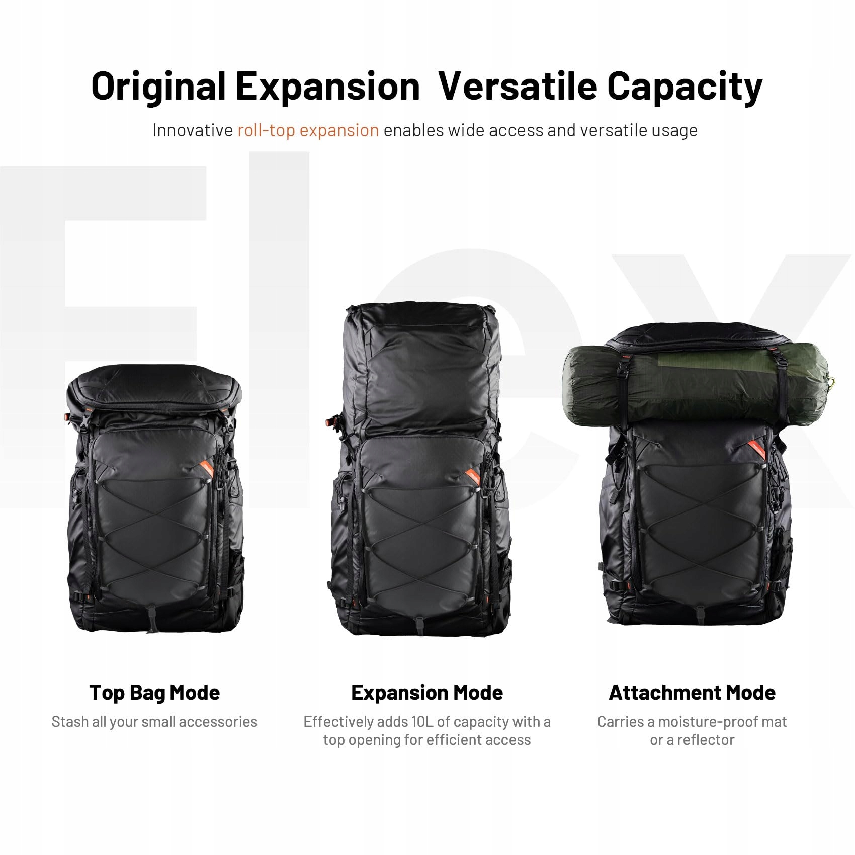 PGYTECH OnePro Flex 30L Plecak Wodoodporny Na Aparat DSLR Laptop Czarny — miniatura 4