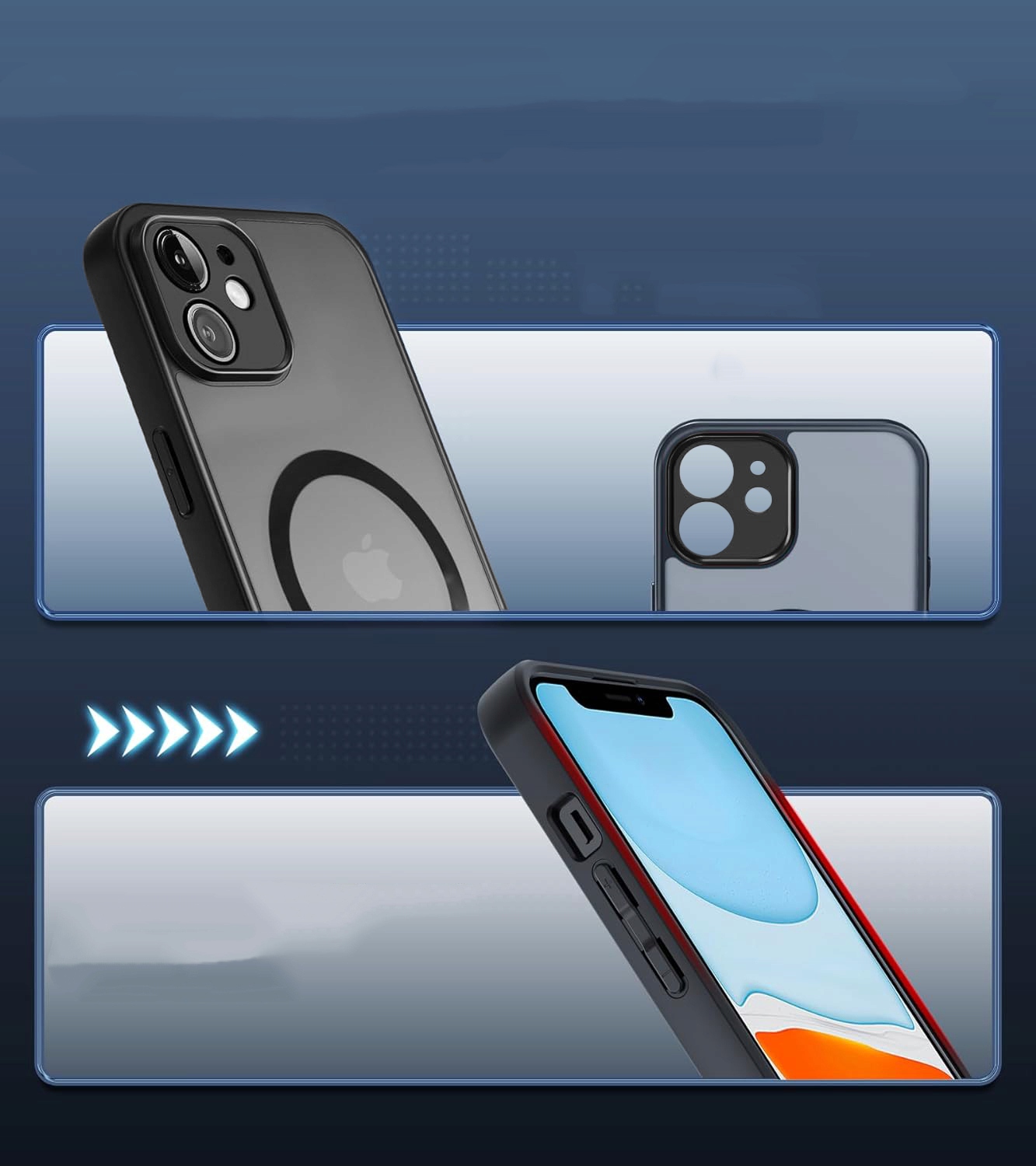 Etui do iPhone 11 + SZKŁO WZMACNIANE PREMIUM MATTE CASE 360° do MagSafe Kod producenta SOLID_MATT_IP11_TP_