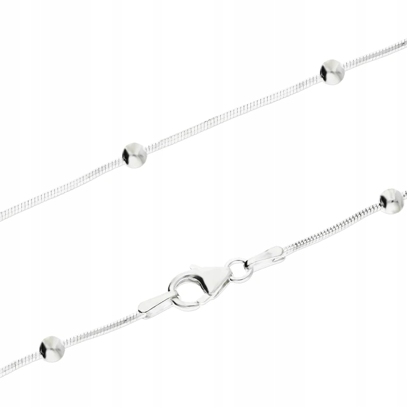 Stříbrný řetízek ze stříbra 925 s ozdobnými kuličkami na pásku r45