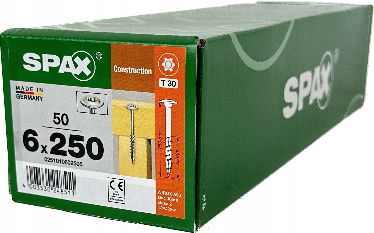 Vruty do dřeva 6x250 Spax A`50