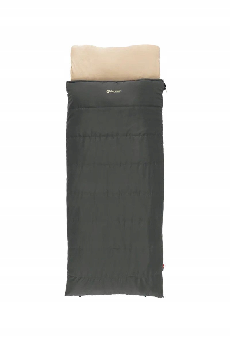 Syntetický turistický spací pytel Outwell Contour Prime 220x85 cm černý pravý