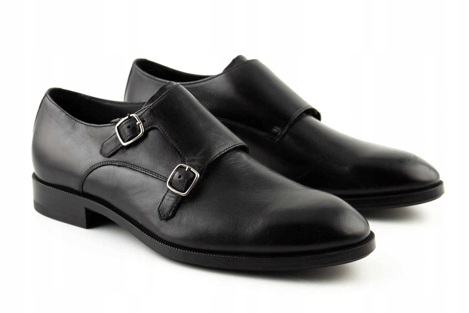 Pánské elegantní boty Zara monky s dvojitou přezkou černé vel. 42