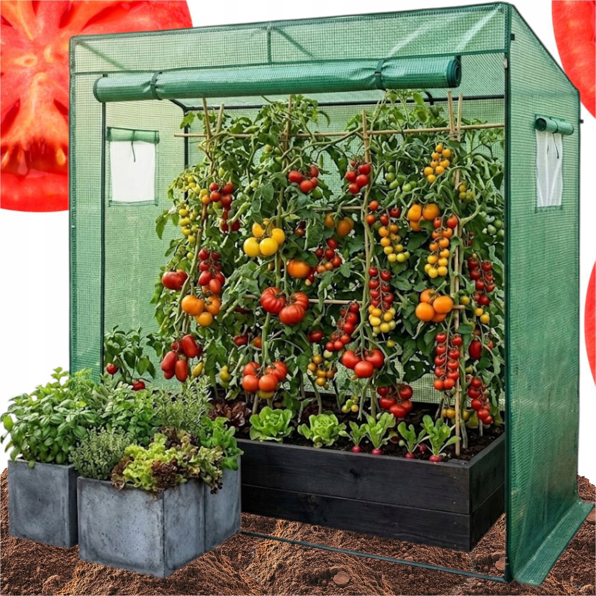 Skleník Na Rajčata S Filtrem Ochrany UV6 Fóliový Tunel Vyztužený Fólií