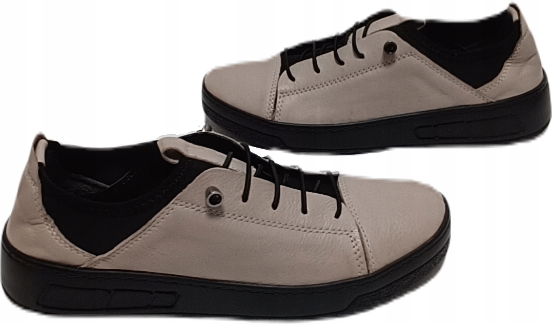 Polobotky Sneakersy měkká kůže Sokolski Ami W24-151 Sgrey taupe r37