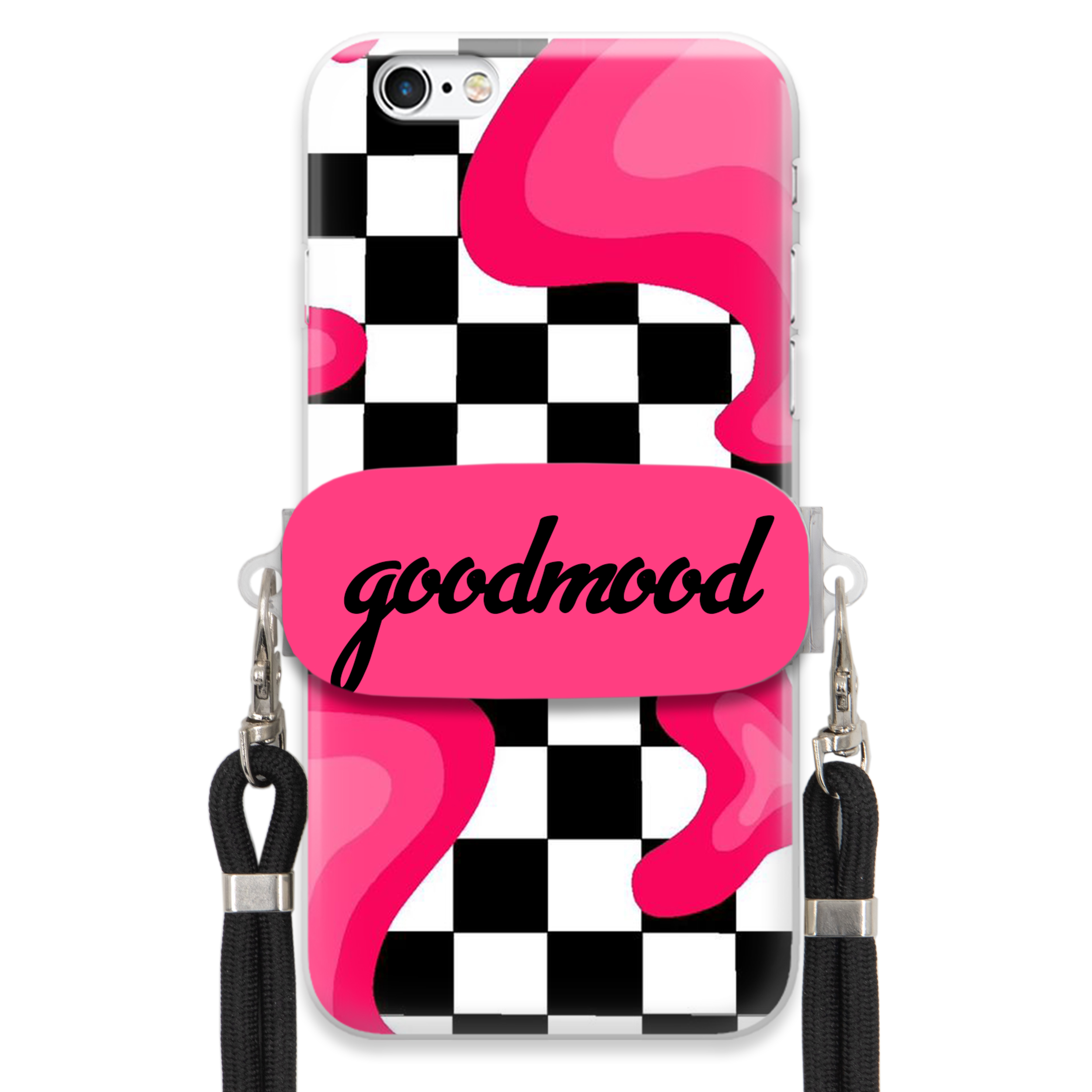 Pouzdro Pro Iphone 6 Plus Sada Pouzdro Držák Smyčka Černá For Teen Modne Splash