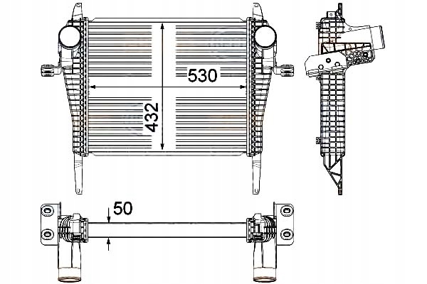 HELLA INTERCOOLER CHŁODNICA POWIETRZA DOŁADOWUJĄCE