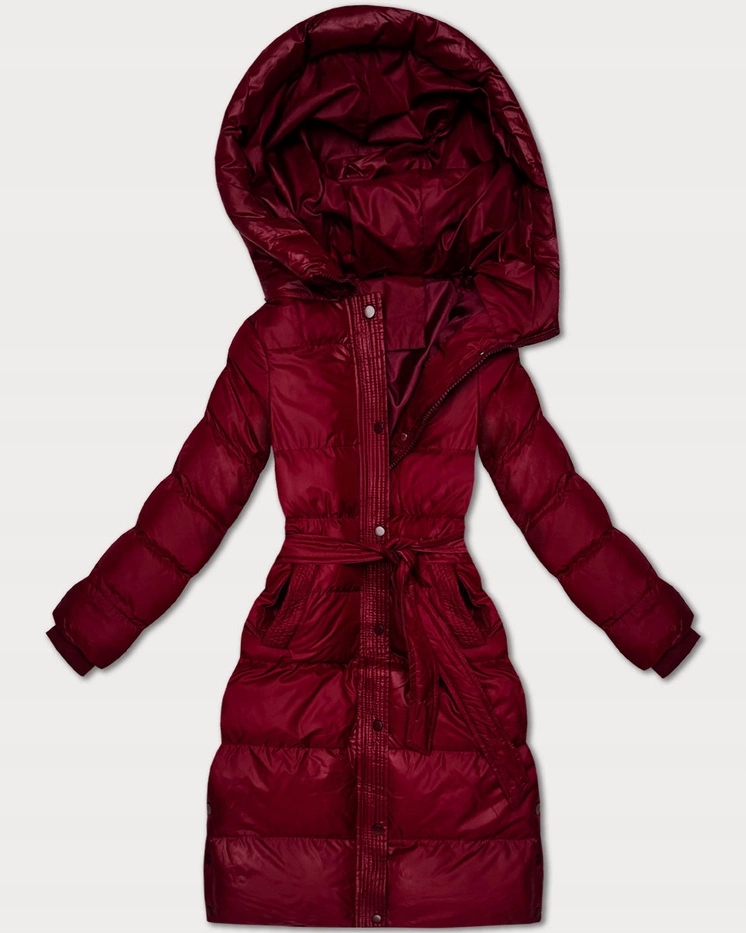 Zimní Bunda Kapuce 5M3253 Bordová M (38)