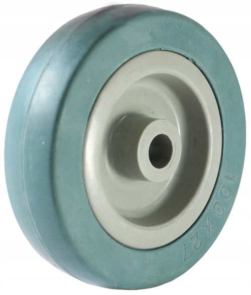 KOŁO PLASTIKOWE SZARE 100 mm otwór fi 12 mm