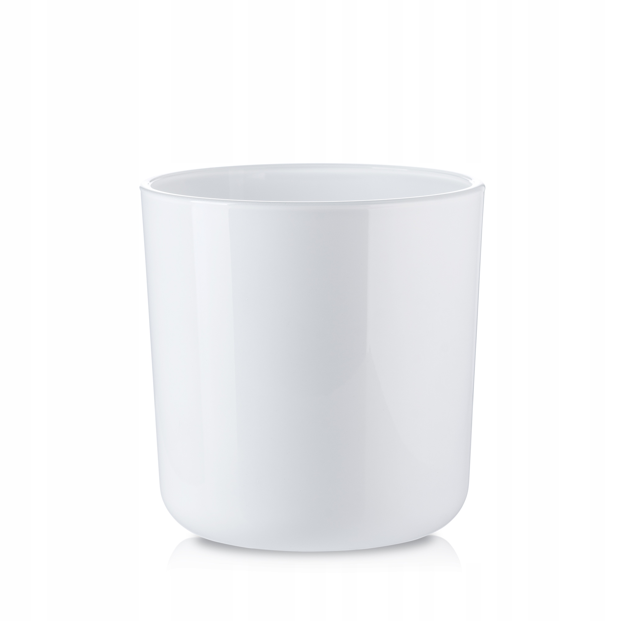 Osłonka doniczka biały połysk 13 cm.