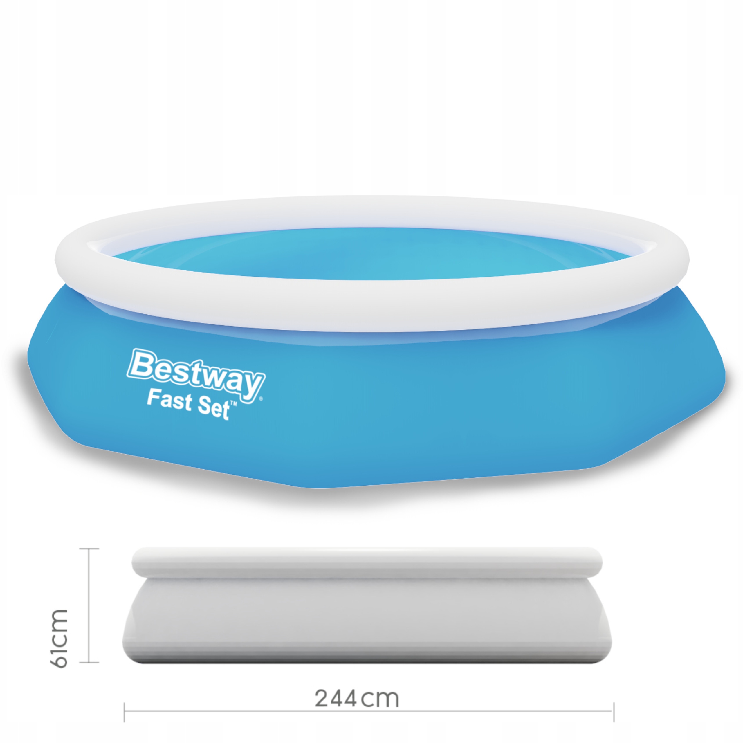 BESTWAY BASEN ROZPOROWY OGRODOWY 244x61cm 57448 Marka Bestway