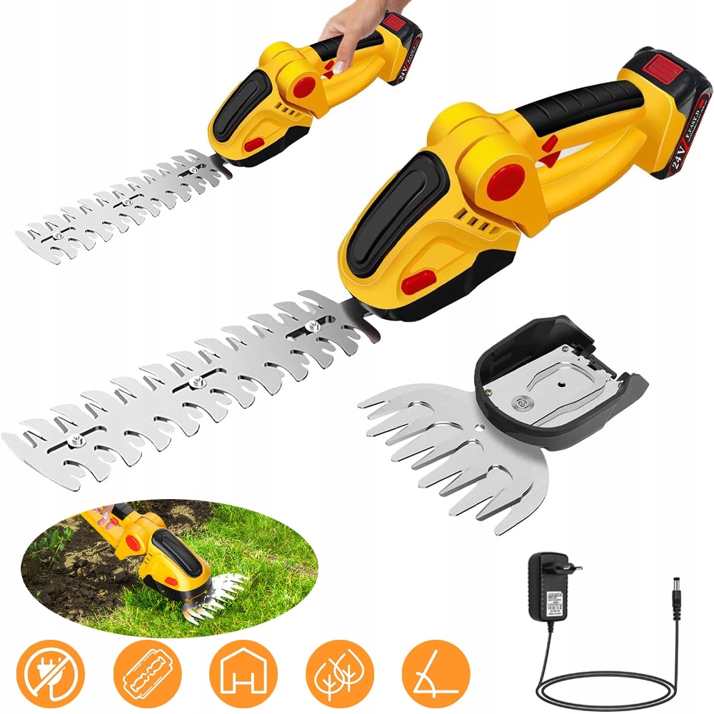 Nożyce Elektryczne Do Żywopłotu Krzewów Gałęzi Sekator Regulowany Kąt Ostre