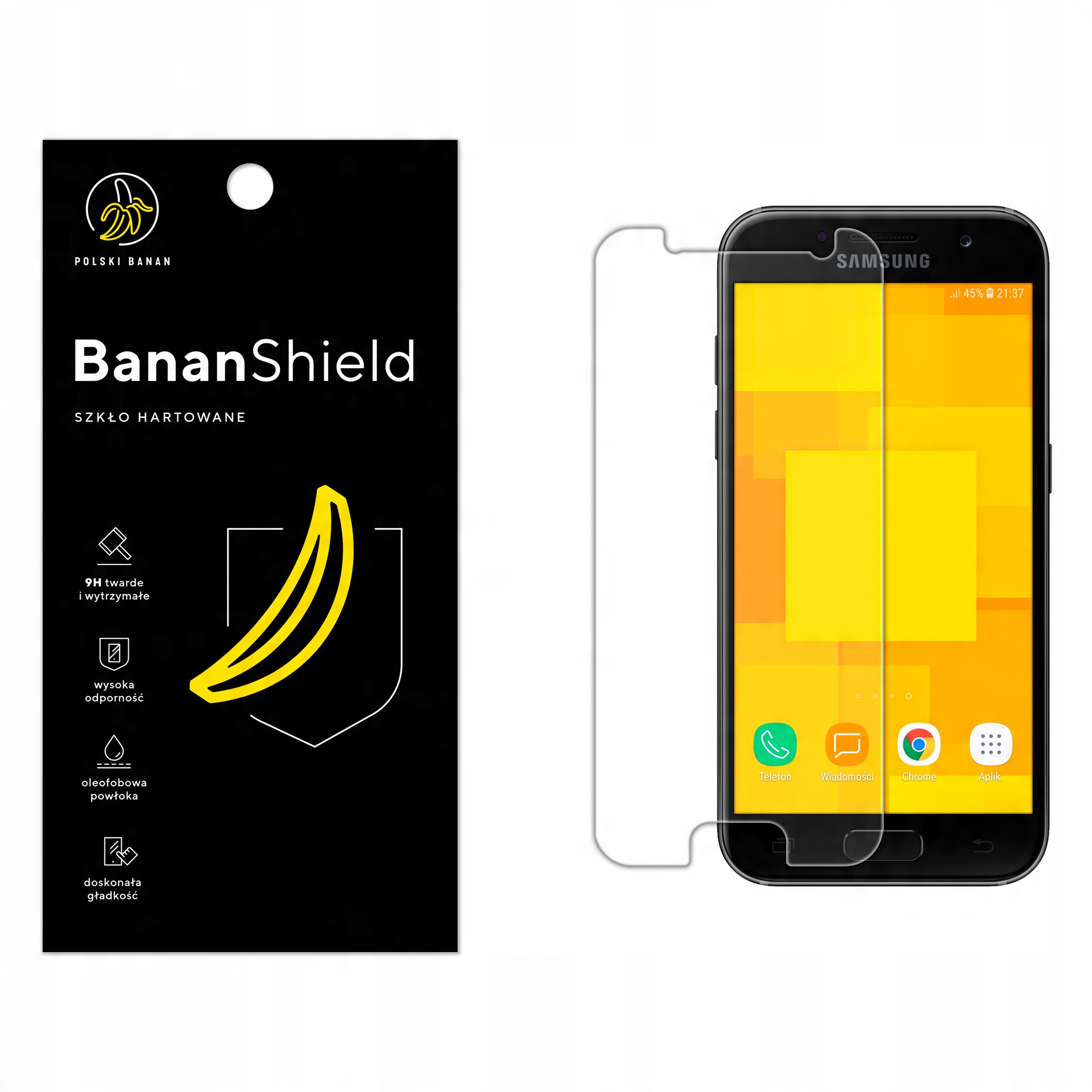 

Szkło Hartowane Polski Banan 9H do Samsung A3 2017