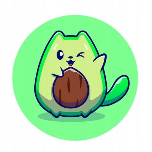 

Przypinka Catvocado Kawaii Kot Avocado 58mm