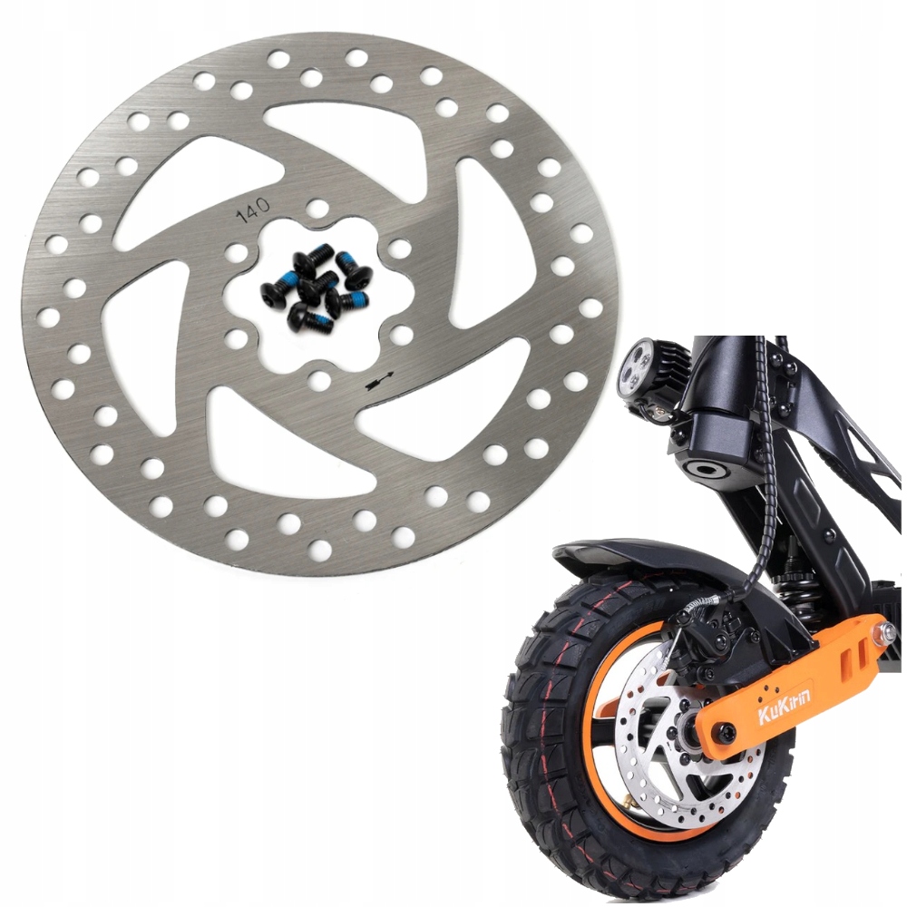 Tarcza Hamulcowa 140mm + śruby do Kugoo KuKirin G2 MAX Marka Inoparts
