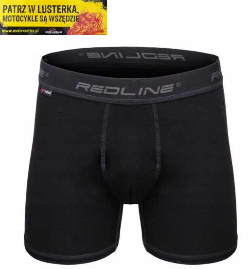 Męskie Bokserki Termoaktywne Redline Outlast Czarne Lekkie Oddychające M
