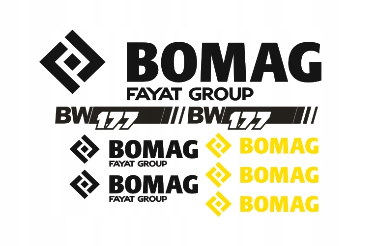 Samolepky s lepením Bomag BW177