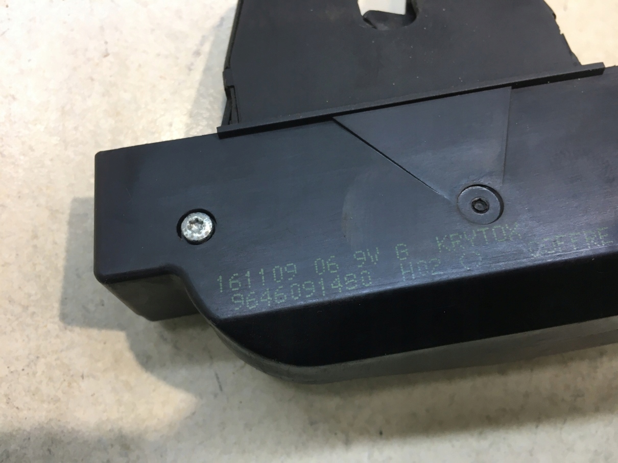 lock bonnet boot PEUGEOT 607 9646091480