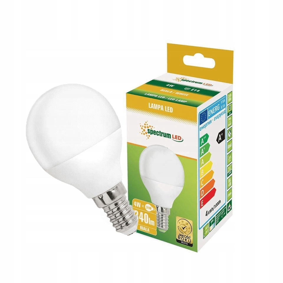 

Żarówka Led Kulka E-14 230V 4W Neutralna Spectrum
