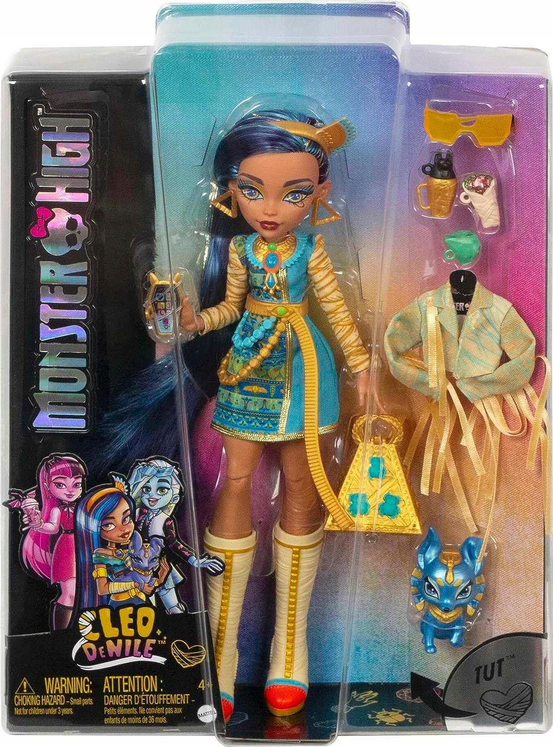 LALKA MONSTER HIGH Cleo de Nile ZESTAW + AKCESORIA HHK55